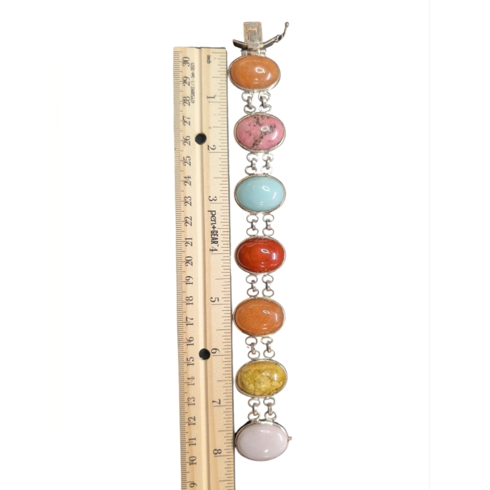 Sterling Silver Vintage Whitney Kelly Multi-Stone Bracelet - Picture 7 of 11